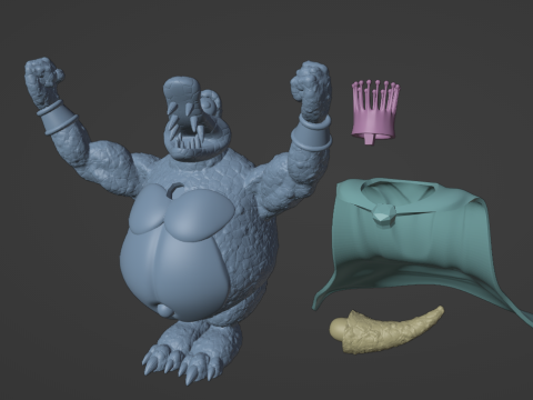 DK64 King K Rool cover art Modello di stampa 3D