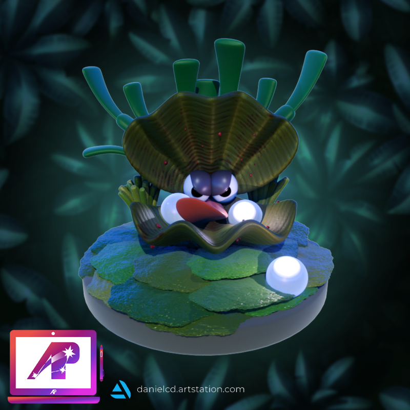 Clambo DKC or Giant Clam DKL 3D 프린트 모델 .c4d .max .obj .3ds .fbx .stl .blend 
