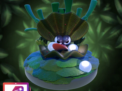 Clambo DKC or Giant Clam DKL 3D Print Model