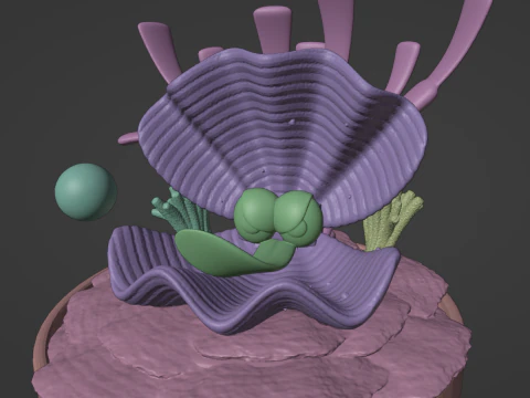 Clambo DKC or Giant Clam DKL 3D Print Model