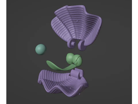 Clambo DKC or Giant Clam DKL 3D Print Model