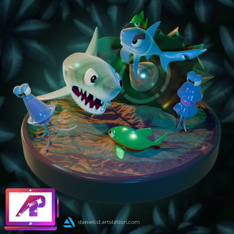 Aquatic Ambiance DKC Model Cetak 3D .c4d .max .obj .3ds .fbx .stl .blend 