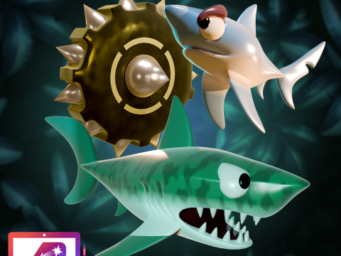 Chomp and Chomp Jr DKC 3D Print Model