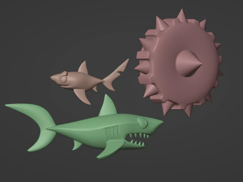 Chomp and Chomp Jr DKC 3D Print Model