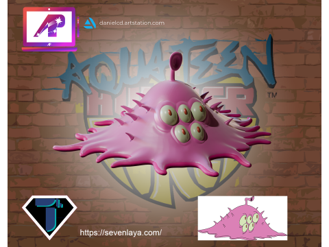 ATHF Travis the Cosmos Chicken Bittle and Robositter Modello di stampa 3D