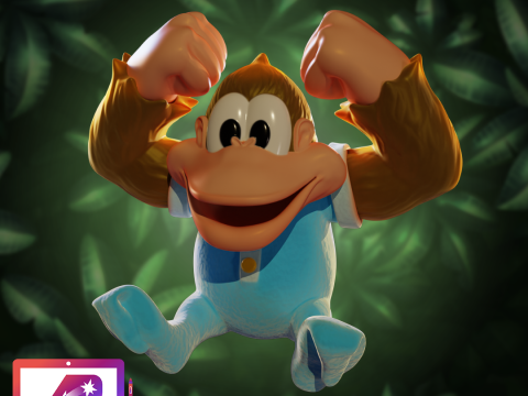 DKC3 Kiddy Kong 3Dプリントモデル