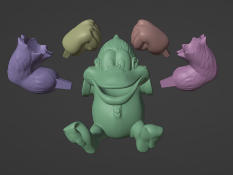 DKC3 Kiddy Kong 3D Baskı Modeli