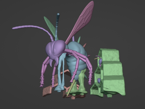 DKC2 King Zing Modèles 3D en vedette