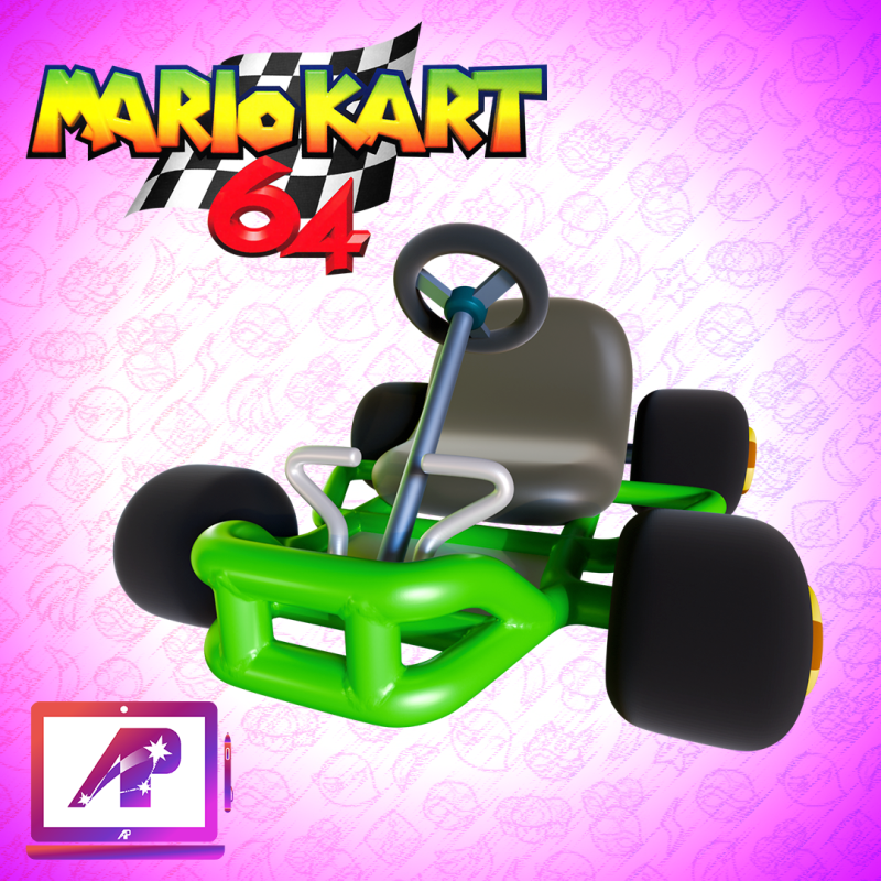 Kart Mario Kart 64 Modello di stampa 3D .c4d .max .obj .3ds .fbx .stl .blend 
