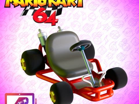 Kart Mario Kart 64 Modello di stampa 3D