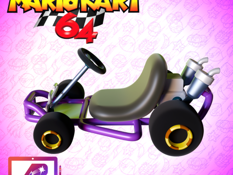 Kart Mario Kart 64 Modello di stampa 3D