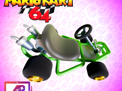 Kart Mario Kart 64 Modello di stampa 3D