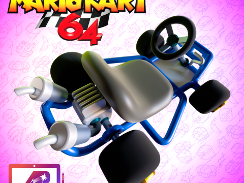 Kart Mario Kart 64 Modello di stampa 3D