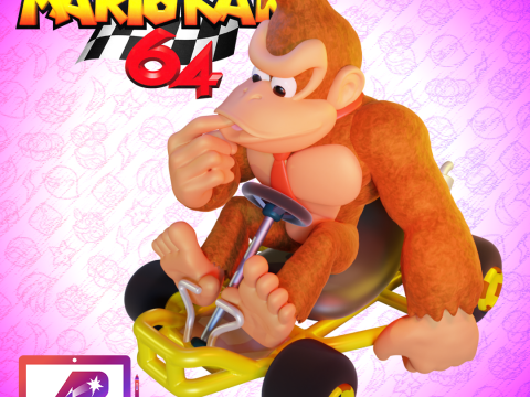 Donkey Kong from Mario Kart 64 2 in 1 Modelo de impresión 3D