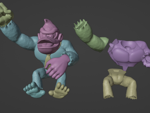 Donkey Kong from Mario Kart 64 2 in 1 Modelo de impresión 3D