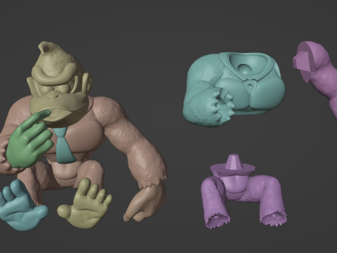 Donkey Kong from Mario Kart 64 2 in 1 Modelo de impresión 3D