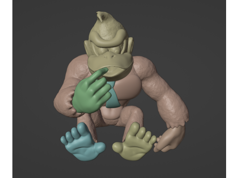 Donkey Kong from Mario Kart 64 2 in 1 Modelo de impresión 3D