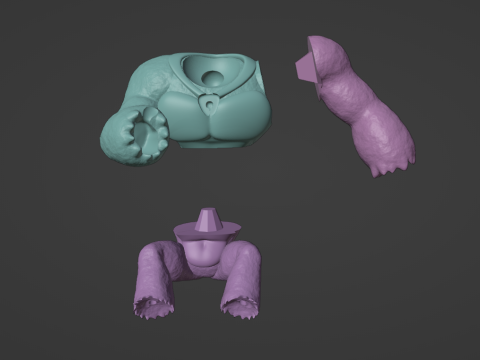 Donkey Kong from Mario Kart 64 2 in 1 Modelo de impresión 3D