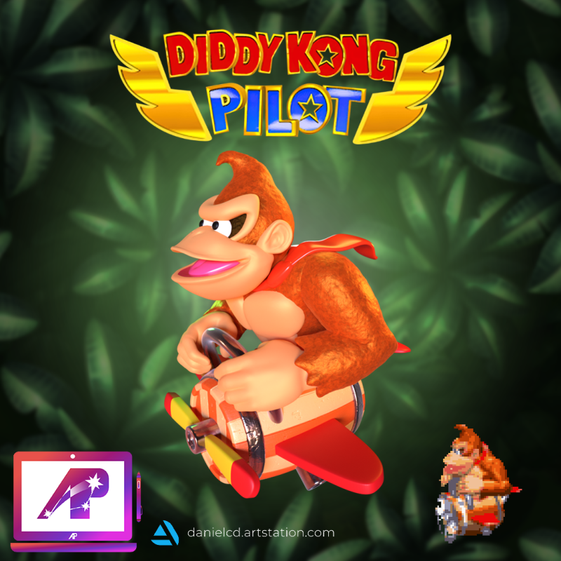 DKP Donkey Kong 3D Принт Модель .c4d .max .obj .3ds .fbx .stl .blend 