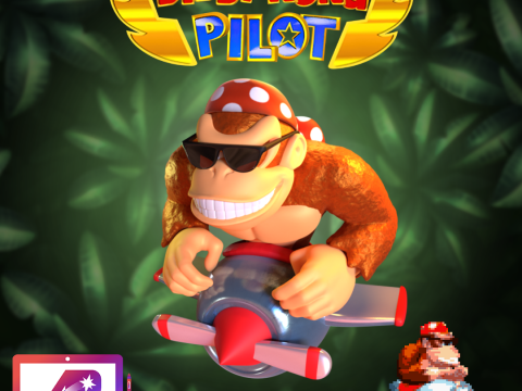 Funky Kong Pilot 3D-Druckmodell