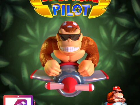 Piloto Funky Kong Modelo de Impressão 3D