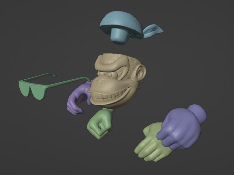 Funky Kong Pilot 3D प्रिंट मॉडल
