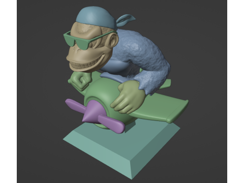 Funky Kong Pilot 3D प्रिंट मॉडल