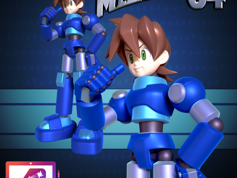 Articuled Megaman Legend 1 and 2 3D Print Model
