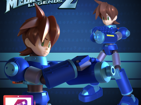 Articuled Megaman Legend 1 and 2 3D Print Model