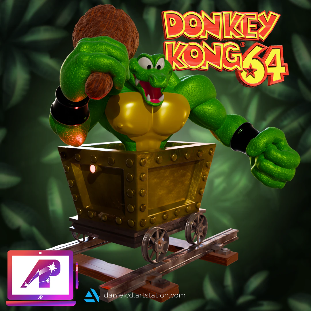 Dk 64 Krash 3D Print Model .c4d .max .obj .3ds .fbx .stl .blend 