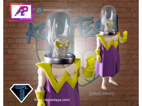 Aquateen Dr Weird 3Dプリントモデル