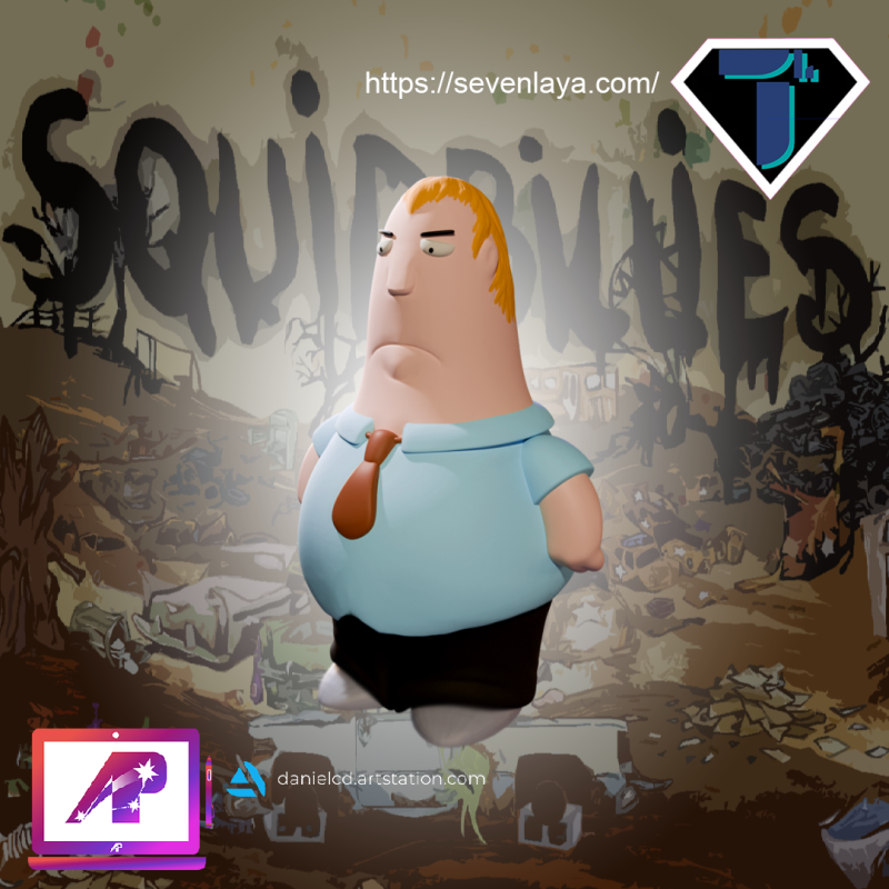 Glenn Squidbillies Modello di stampa 3D .c4d .max .obj .3ds .fbx .stl .blend