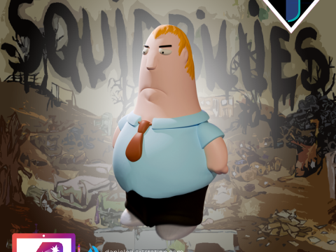 Glenn Squidbillies 3D प्रिंट मॉडल