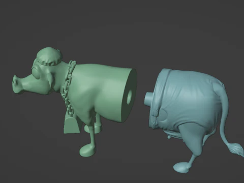 Aquateen MC PeePants Cow version 3D Print Model