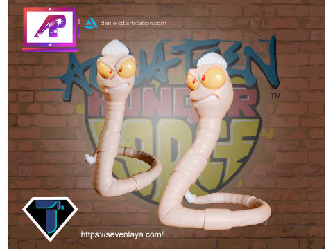 Aquateen MC PeePants Worm version 3D Print Model