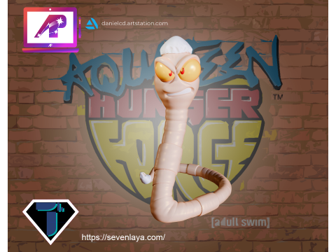 Aquateen MC PeePants Worm version 3D Print Model