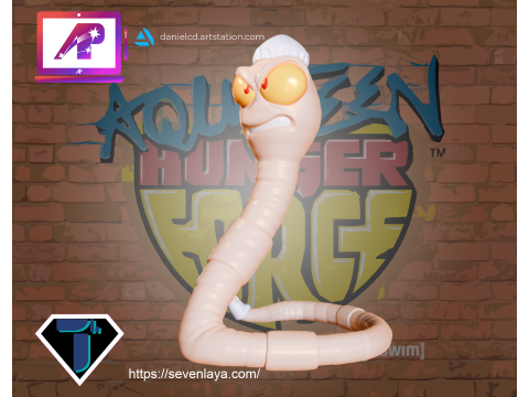 Aquateen MC PeePants Worm version 3D Print Model