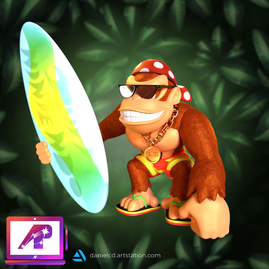 DKC Funky Kong first game version 3D Print Model .c4d .max .obj .3ds .fbx .stl .blend