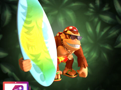 DKC Funky Kong first game version 3D Print Model