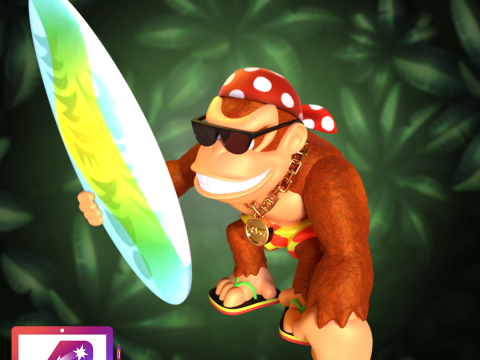 DKC Funky Kong first game version 3Dプリントモデル