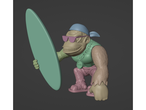 DKC Funky Kong first game version 3Dプリントモデル