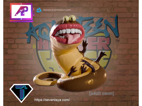 ATHF Fangwurm 3D Druckmodell