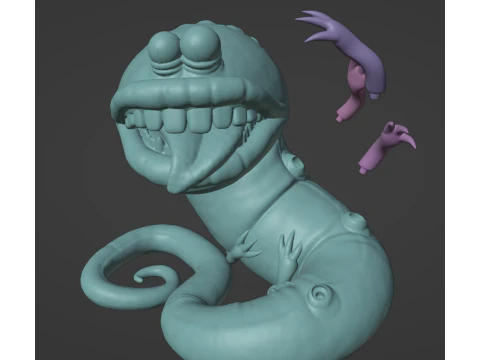 ATHF Fang Worm 3D Print Model