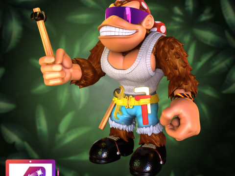 Funky Kong Donkey Kong Country 3 version 3D Print Model