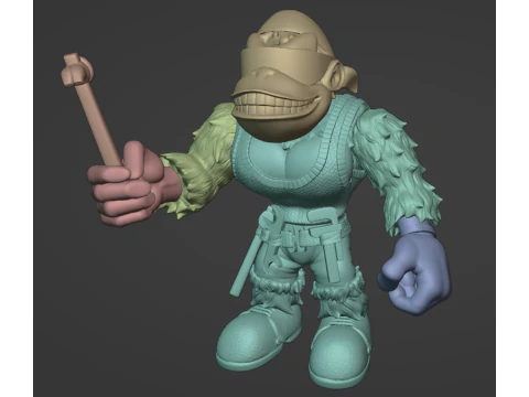 Funky Kong Donkey Kong Country 3 version 3D Print Model