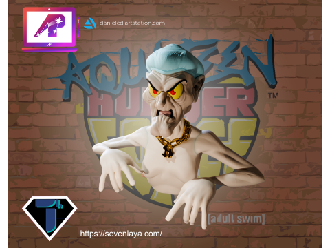AquaTeen Little Brittle and Vampire Form 3D 打印模型