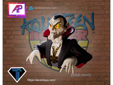 AquaTeen Little Brittle and Vampire Form 3D Print Model