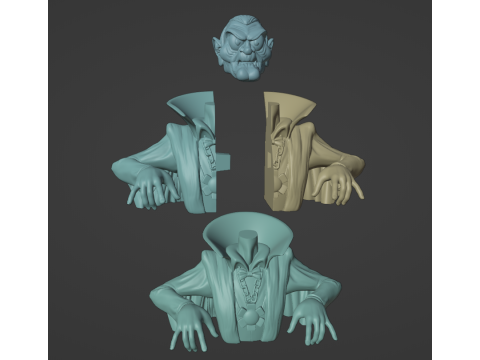 AquaTeen Little Brittle and Vampire Form 3D 打印模型