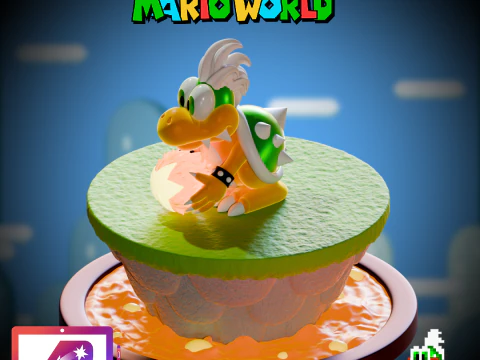 I giocattoli di Iggy e Larry di Super Mario World Modello di stampa 3D