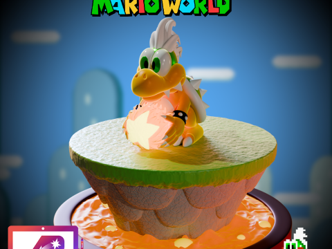 Iggy and Larry toys from Super Mario World 3D-Druckmodell